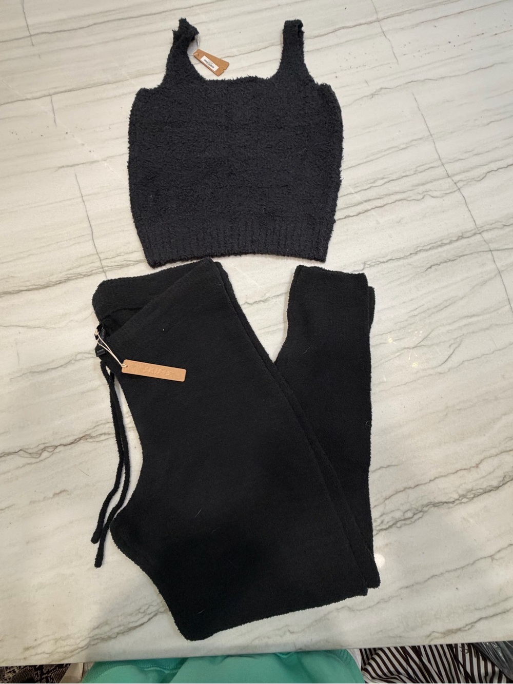SKIMS SET Black Cozy Knit Sweatpants for WOMEN NEW WITH TAGS
